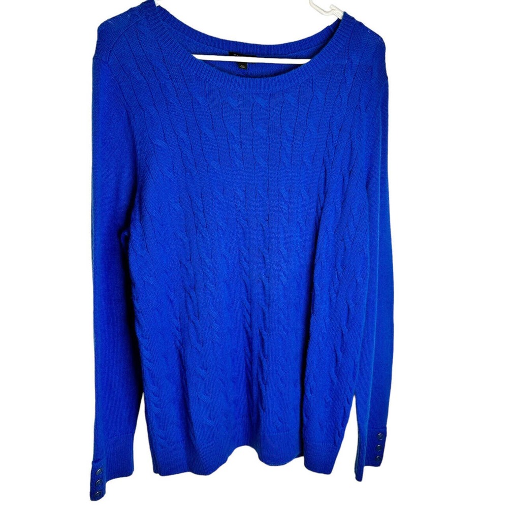 Talbots Women's Cable Crew Neck Long Sleeve Sweater Modern 1X